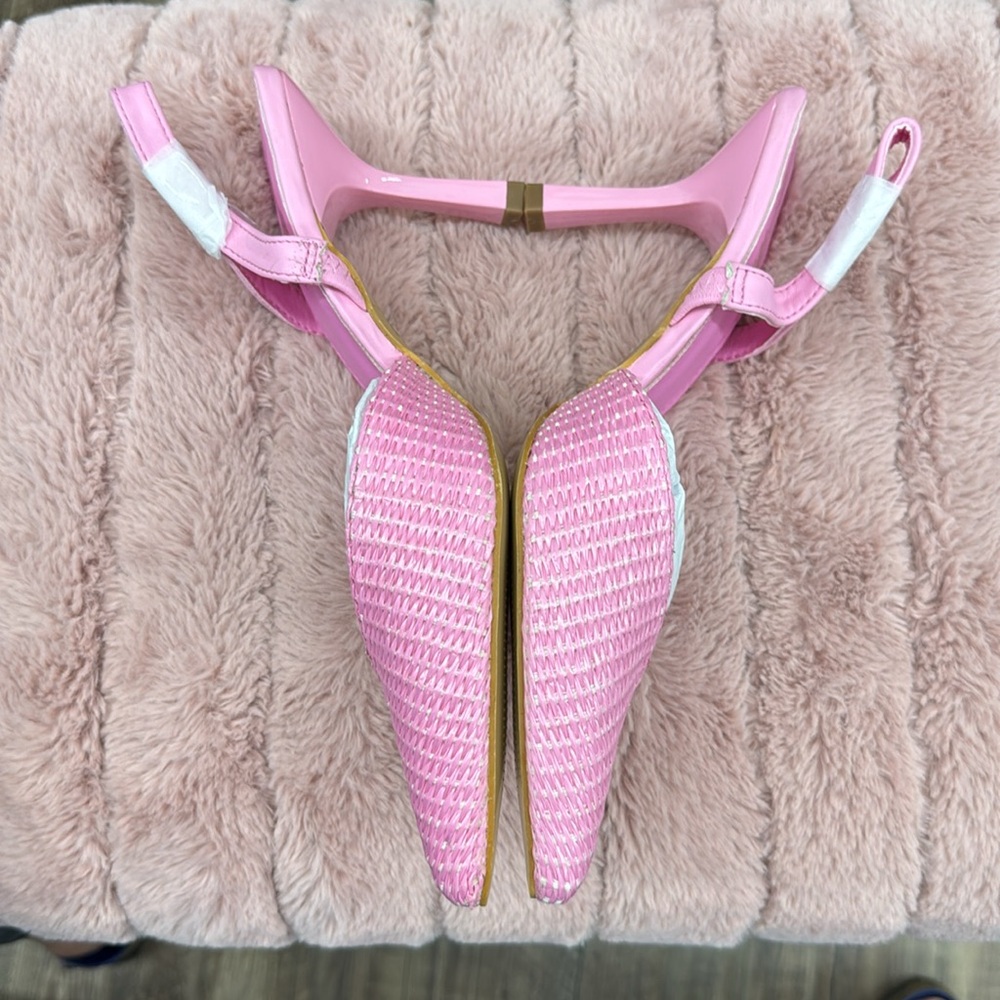 NWOT • 🩷 • Size 7 • Pink Summer Heels - Picture 6 of 14
